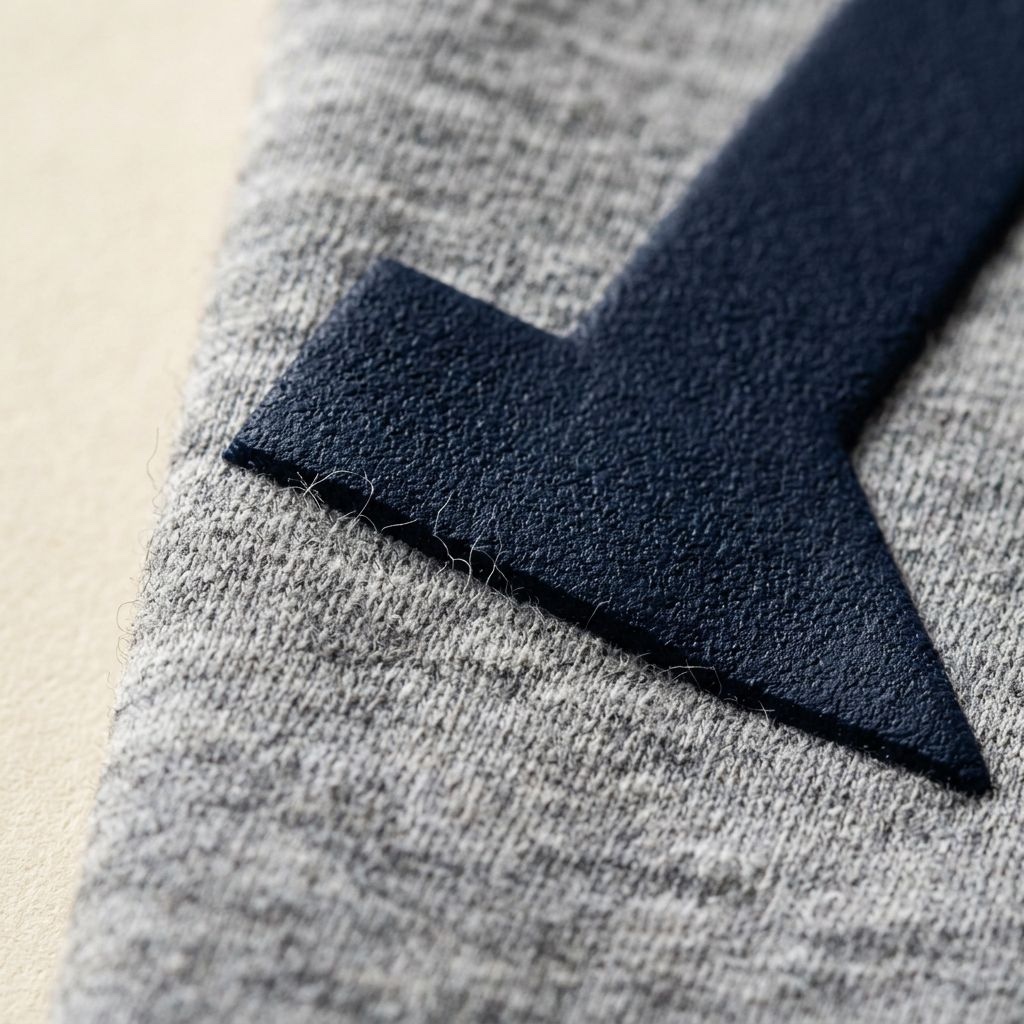 Plastisol ink chevron on heather gray cotton